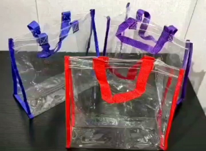 Clear PVC Tote Bag Handbag Shopping Bag Gift Bag Transparent PVC Storage Tote Bag Lightweight Top Handle Bahan Menebal Beg Besar Beg Hadiah Beg Kahwin Door Gift Bag