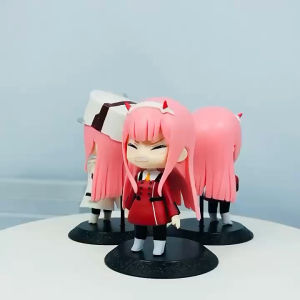 Mô hình Zero Two tóc hồng dễ thương Darling in the Franxx bền màu nhựa an toàn trang trí trưng bày - Cao 9~10cm