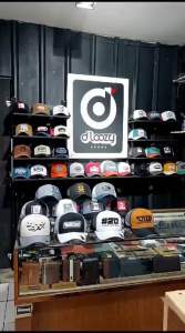 Topi Jaring Corduroy DLOOZY Visor Pendek Distro Original Abu Cream Navy DLZTC-ACN