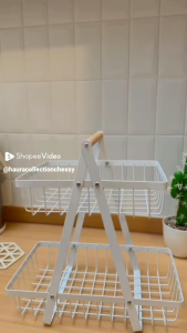 Rak Buah 2 Susun Segitiga & Rak Bumbu Bumbu Dapur Serbaguna