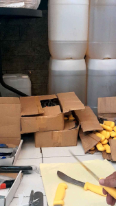 pisau boning daging lengkung 14cm  yanmoo knife stainles cr13 mov inox