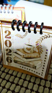 2026 MINI DESK CALENDAR COFFEE & CAKE DESIGN