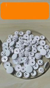 Kancing Cetet Jepret Snap Button Plastik Bentuk Bulat Ukuran 15mm KODE 1515 T8 - PUTIH