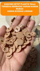 Kancing Cetet Jepret Snap Button Plastik Bentuk Bulat Ukuran 15mm KODE 1515 T8 - MOCCA