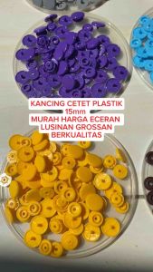 Kancing Cetet Jepret Snap Button Plastik Bentuk Bulat Ukuran 15mm KODE 1515 T8 Grossan
