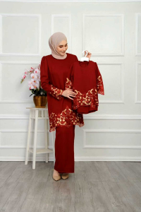Kurung Ibu dan Anak - Kurung Winda Puff ready stok