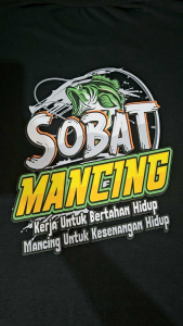 Kaos Atasan Oblong Pria Lengan Pendek & Sablon Mancing
