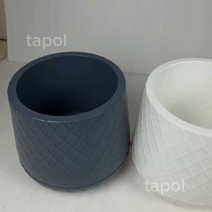 กระถางเบลล่า ลาย luxury ขนาด 9 นิ้ว กระถางต้นไม้พลาสติกคุณภาพดี น้ำหนักเบา มีจุกรูระบายน้ำ