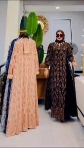 REALPICT COD DRESS KARINA FREE HIJAB SEGI 4 BY SITI ASOPUROH PREMIUM BAHAN CERUTY POLOS & MOTIF