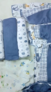 52 pcs paket newbron denim baju bayi & celana bayi new bron 52pcs paket lahiran seri raisa
