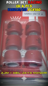 ROLLER SET RACING 11 GRAM VARIO125 VARIO150 PCX150 ISI 6PCS