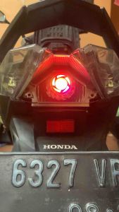 Lampu Stop Rem Belakang Projie Rainbow Spiral Bulat Kotak Universal Nmax Aerox Vario Beat Scoopy Vixion Pcx Satria Dll
