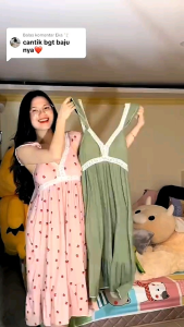 Daster Jumbo Wanita Dengan Cupbra - Daster Import Wanita Size M-XXL - Korea Style