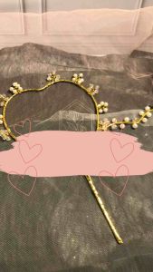 TANCAPAN KUE TART MODEL HATI MUTIARA PEARL CAKE TOPPER BIRTHDAY CAKE ULANG TAHUN HIASAN KUE ULTAH TUSUKAN HEART LOVE PEARL MUTIARA