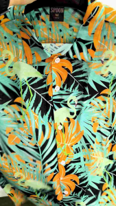 KEMEJA FULLRPRINT PRIA/SPOON/MOTIF GREEN LEAF