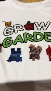 GROW A GARDEN ROBLOX TSHIRT KIDS SUBLIMATION PRINT