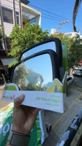 Munchkin Pivot 360 Baby Car Mirror for Rear-Facing Car Seats Black - phụ kiện ghế ô tô trẻ em