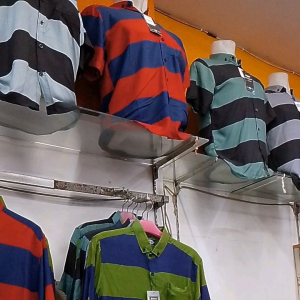 kemeja salur pria keren kekinian/kemeja Hawaii pria santai bahan rayon/kemeja salur cowok kekinian lengan pendek