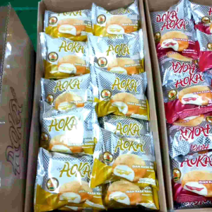 ( Paket isi 10 ) Aoka Donat Goreng  isian Coklat  Nanas dan Stoberry