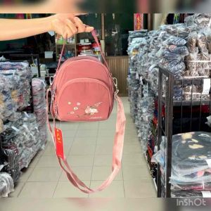 กระเป๋าผู้หญิง แฟชั่น Super Soft ปักดอกไม้ ใบเล็ก 9นิ้ว