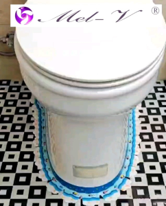 Tempelan Closet Tekuk Stiker Waterproof Kloset Duduk Toilet Wastafel