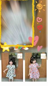 🫅🏻👒พร้อมส่ง‼️ชุดเดรสแฟชั่นเด็กผู้หญิง👧🏻ลายดอกสีดำ🪻🖤สไตล์เจ้าหญิงน้อย👸🏻มีสม็อคตัว🛍️ผ้านุ่มเด้งสบาย