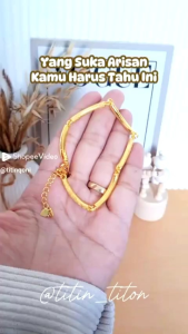 Gelang Rantai Cloverr Titanium Size Bunga 5mm anti karat