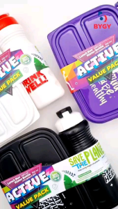 (GROSIR 1 LUSIN) ACTIVE VALUE SET TEMPAT MAKAN KOTAK MAKAN KOTAK BEKAL BENTO 3 SEKAT LUNCH BOX SET