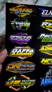 Stiker Soundsystem isi 29 biji || Stiker Jg Audio Bahan VYNIL S