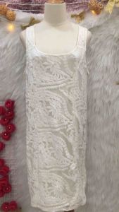 Đầm Ren Cổ Tròn Phom Suông 2 hand- Size L (#Đ37)