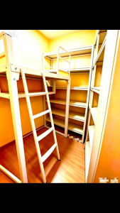 Loft bed with shelf customize for helper room singapore /store room/bomb shelter/utility