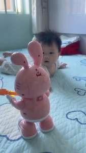 Đồ Chơi Thỏ Đánh Đàn Guitar Có Đèn Nhạc Vui Nhộn Cho Bé Thỏ Chơi Đàn Phát Nhạc Nhún Nhảy. Quà Tặng Cho Bé Trai Bé Gái