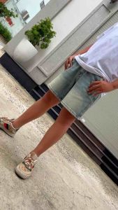 Quần Đùi kaki jean Nam ống rộng trên gối cotton siêu chất