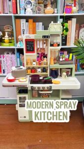 Spray Mist Kitchen Deluxe Edition 93cm AND 85cm Height 88 and 65 accessories and Pretend play toys - Blue Elephant Ph