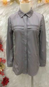 Áo Sơ Mi Cổ Thêu Hoạ Tiết 2 hand Hàn Quốc hiệu Epernay-Size S M