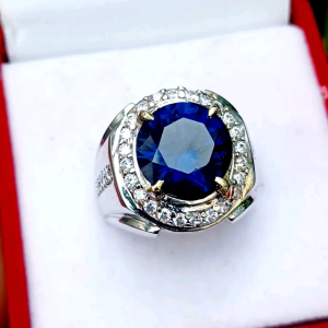 CINCIN BATU BLUE KING SAFIER BULAT CUTTING