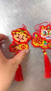 Set 5 liễn treo mai đào trang trí Lễ Tết