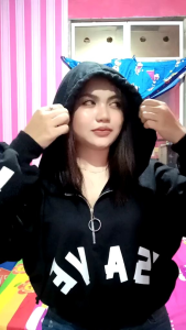 SWEATER+SAVE ZIPPER sweater wanita crop top Hoodie sweater cerewek crop top Hoodie kekinian