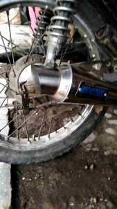 knalpot racing KCM RACING inlet 48mm Crom all matic Honda beat vario scoppy genio DLL