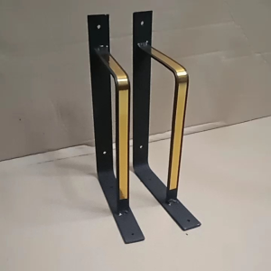 Rak Besi Siku Penyangga Rak Dinding Motif Gold 1pcs