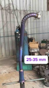 คอไทเทเนียมยิงทราย wave125 SRI บังลม/ วาฬ-LED 2020-2022 ขนาด 25-35 มิล