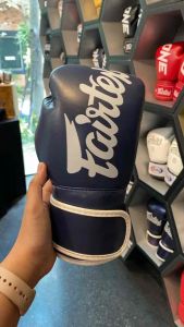 Fairtex BGV14 Microfiber Muay Thai Boxing Gloves Navy Blue