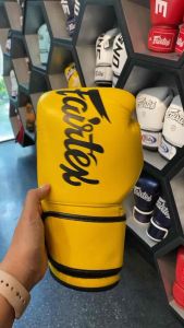 Fairtex BGV14 Microfiber Muay Thai Boxing Gloves Yellow