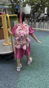 Ba lô gấu bông hồng siêu cute phong cách cá tính hàn quốc cho nữ