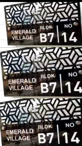 Nomor Rumah Akrilik Custom Nomor Rumah Alamat Sendiri