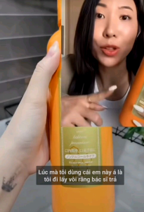 NƯỚC SÚC MIỆNG TAN MẢNG BÁM MÀU CAM NHẬT BẢN CHAI 600ML