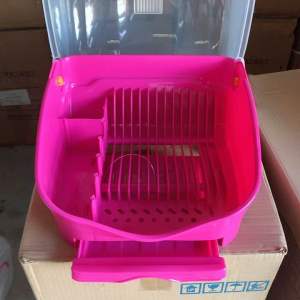 UniGlobal High Quality Mini Shell Dish Organizer Dish Rack Plates Organizer Kitchen Dish Rack Space Saver