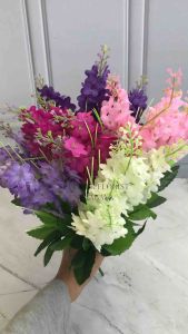SFS - BUNGA LAVENDER BAHAN KAIN 1 TANGKAI BERCABANG 5 DAUN LAVENDER BUNGA UNGU ARTIFICIAL FLOWER FLORIST BUKET BUNGA HIASAN BUNGA PALSU