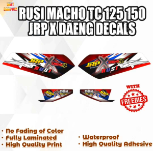 RUSI MACHO TC 125/150 JRP X DAENG DECALS (WATERPROOF LAMINATED FADE PROOF)