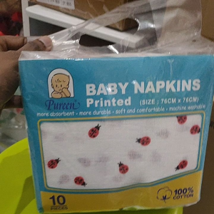 PUREEN BABY NAPKIN PRINTED NP 07 (10PCS)